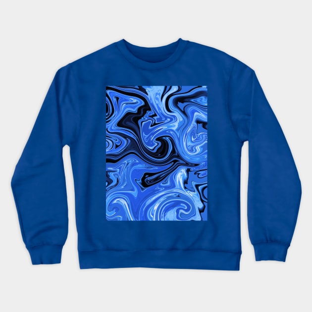 Blue swirl Crewneck Sweatshirt by Sinmara